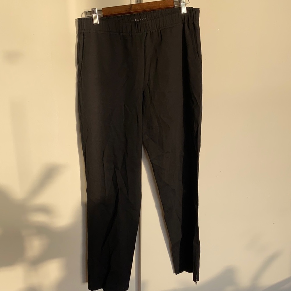 Theory black trousers
